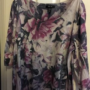 Floral Sweater-like Blouse